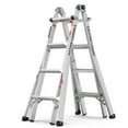 thumbnail image 1 of iRerts Ladders, 17ft Multifunctional Aluminum Alloy Telescopic Ladder, Portable A Frame Ladder with Embedded Lock and Non-Slip Foot Pad, Adjustable Extension Ladder for Household Engineering, Silver, 1 of 12