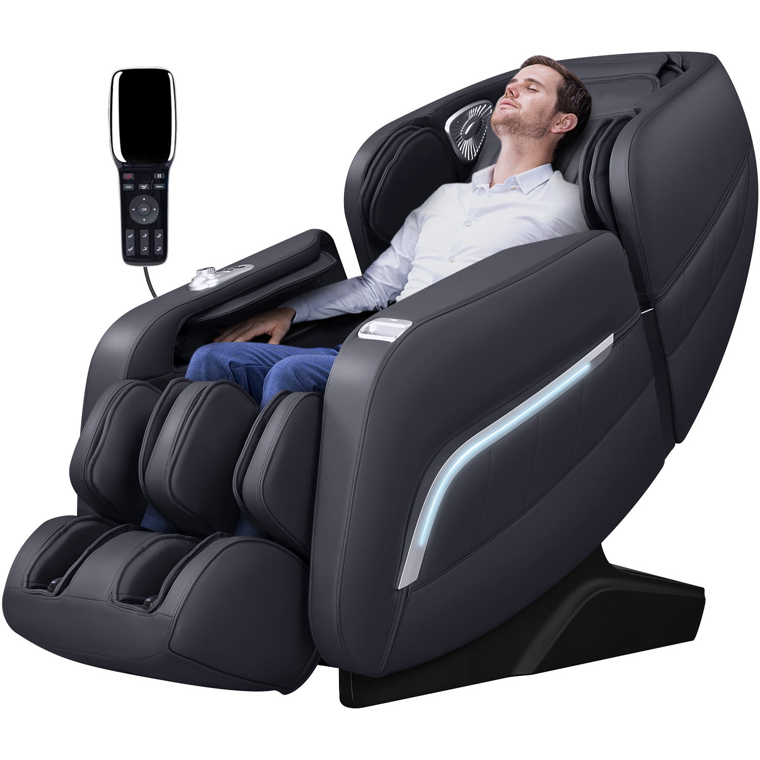 Mind Reader Black Adjustable Height Ergonomic Foot Rest with Massage  Rollers FTROLL-BLK - The Home Depot