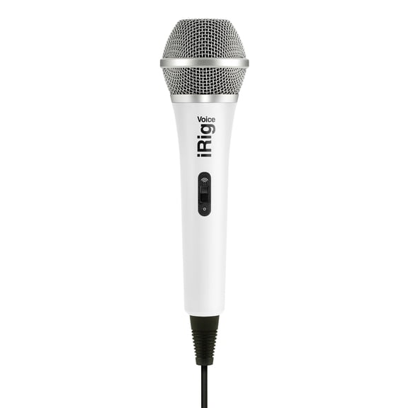IK Multimedia iRig Voice (White) Karaoke Microphone for Smartphones and Tablets