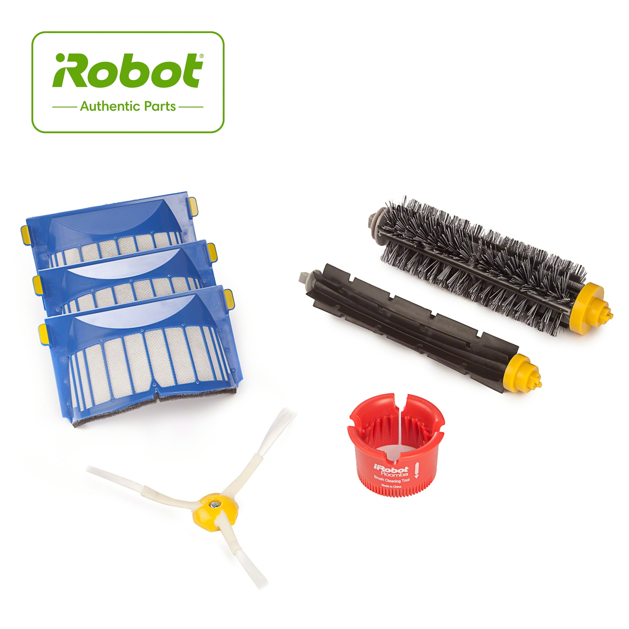 iRobot Authentic Replacement Parts- Roomba 600 Series Replenishment Kit (1 bristle brush, 1 beater brush, 1 spinning side brush, 3 AeroVac filters, and 1 round cleaning tool)