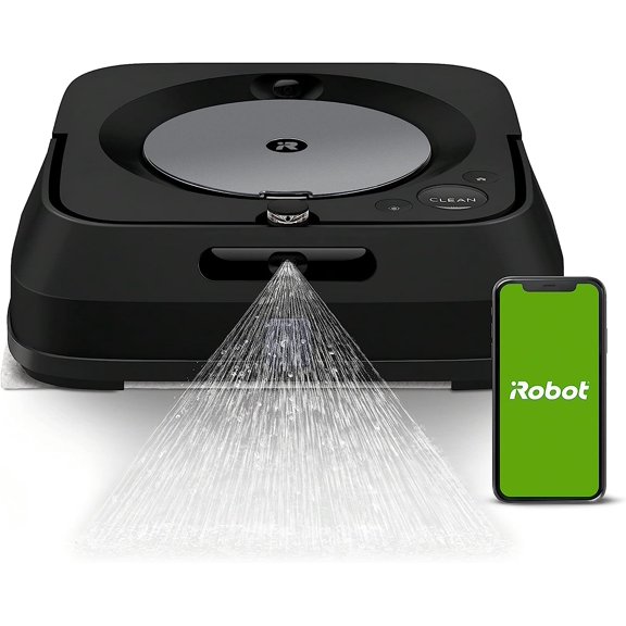 Open Box iRobot Braava Jet m6 6113 Ultimate Robot Mop - Wi-Fi Connected, Precision Jet Spray, Smart Mapping, Compatible with Alexa, Ideal for Multiple Rooms, Recharges and Resumes, Graphite