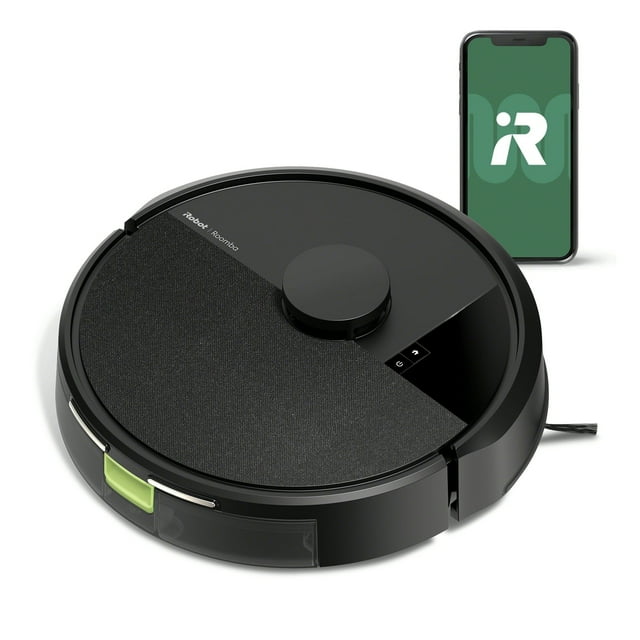 iRobot Roomba 105 Vac Robot Vacuum and Self-Charging Dock with Intense Power Lifting Suction, LiDAR Navigation, for Carpet and Hard Floors, Cleans in Neat Rows, Model # Q312020