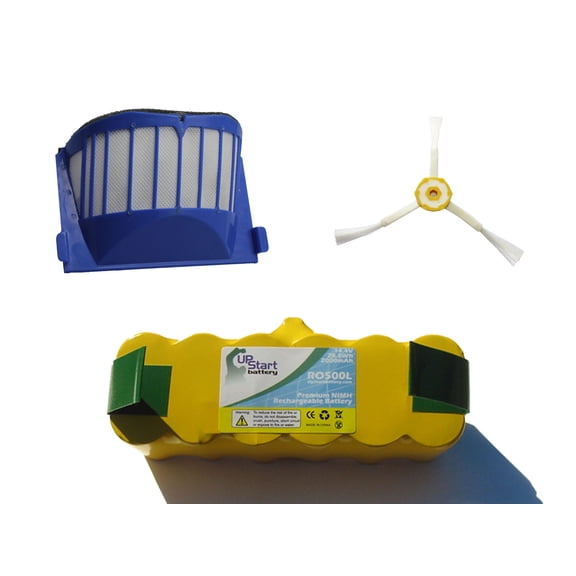iRobot Roomba 660 Battery, Filter and Side Brush - Kit Includes 1 Battery, 1 AeroVac Filter and 1 3-Arm Side Brush