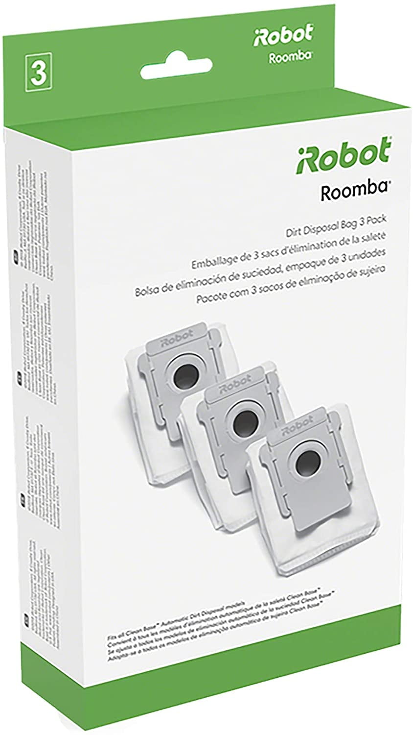 RONCRONC Premium Reusable Vacuum Bags Compatible with All iRobot Model's Clean  Base. Auto-Sealing Type