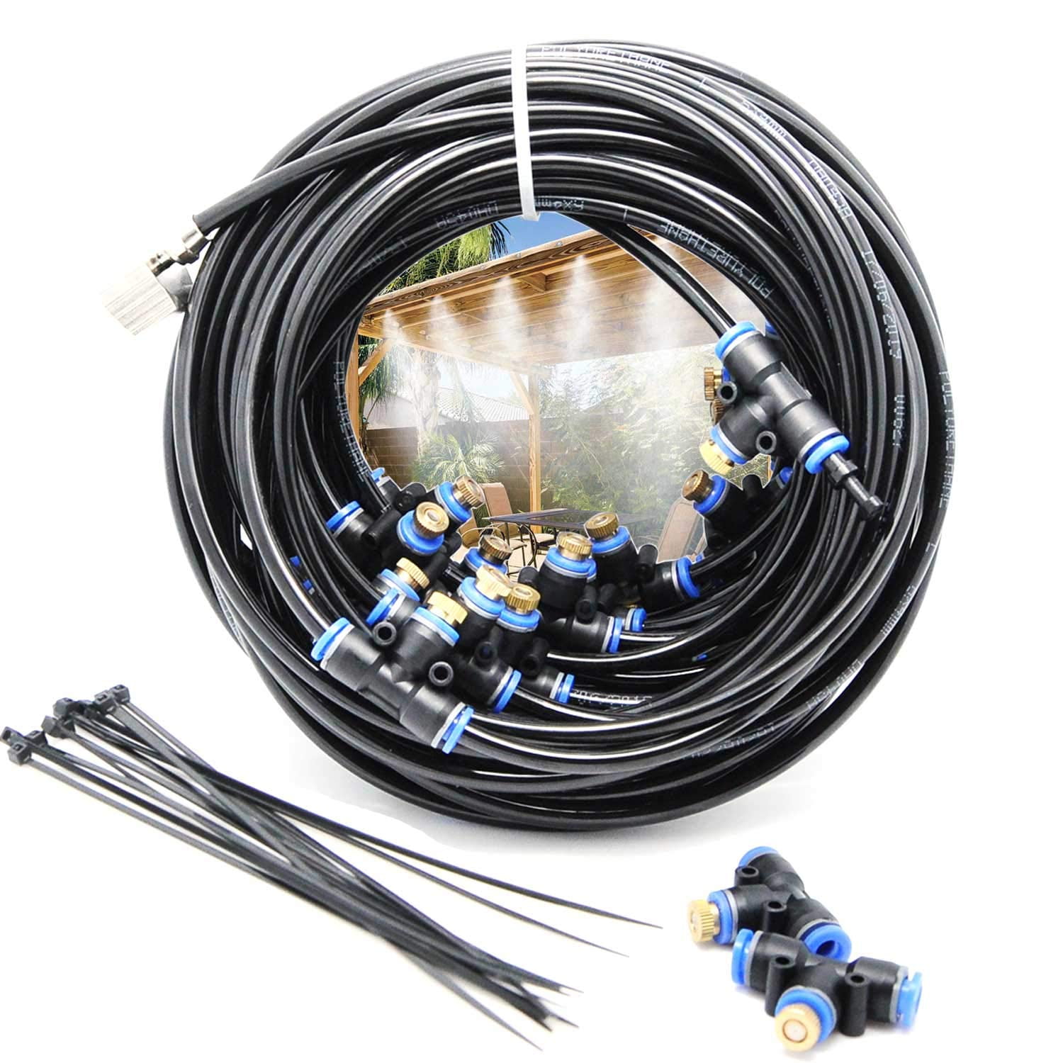 iRuiZhe Misting Cooling System STF9 Kit 59FT(18M) Misting Line DIY