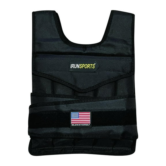 iRunsports 40lbs Adjustable Weighted Vest, Weights included, Strength Training