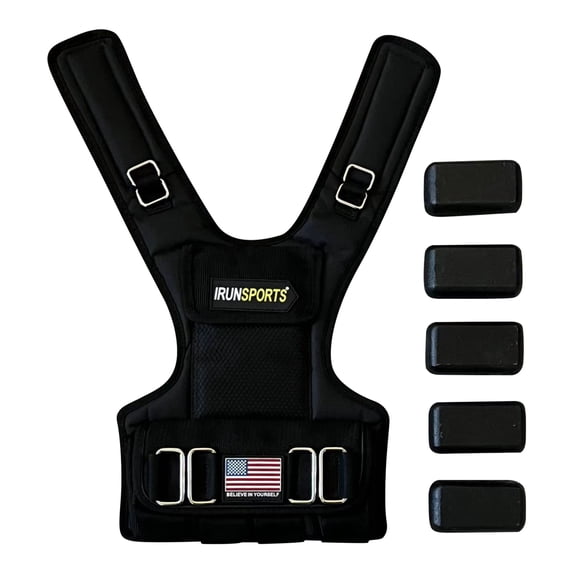 iRunsports Women 30lbs Cast Iron Weighted Vest, Iron Weights included, Strength Training for Cross Fit, Heavy Duty Weighted Exercise Vest
