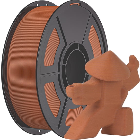 iSANMATE 1.1KG Wood PLA 3D Printer Filament, 1.75mm Teak Wood Color, Real Wood Texture, ±0.03mm for FDM 3D Printers