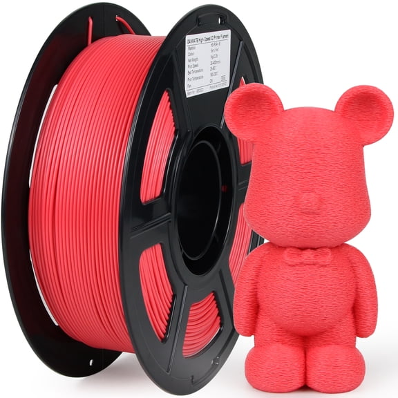 iSANMATE 1KG High Speed Berry Red PLA Filament, 1.75mm, 30-400mm/s Fast Printing, ±0.02mm, Tangle-Free, No Bubble for FDM 3D Printers