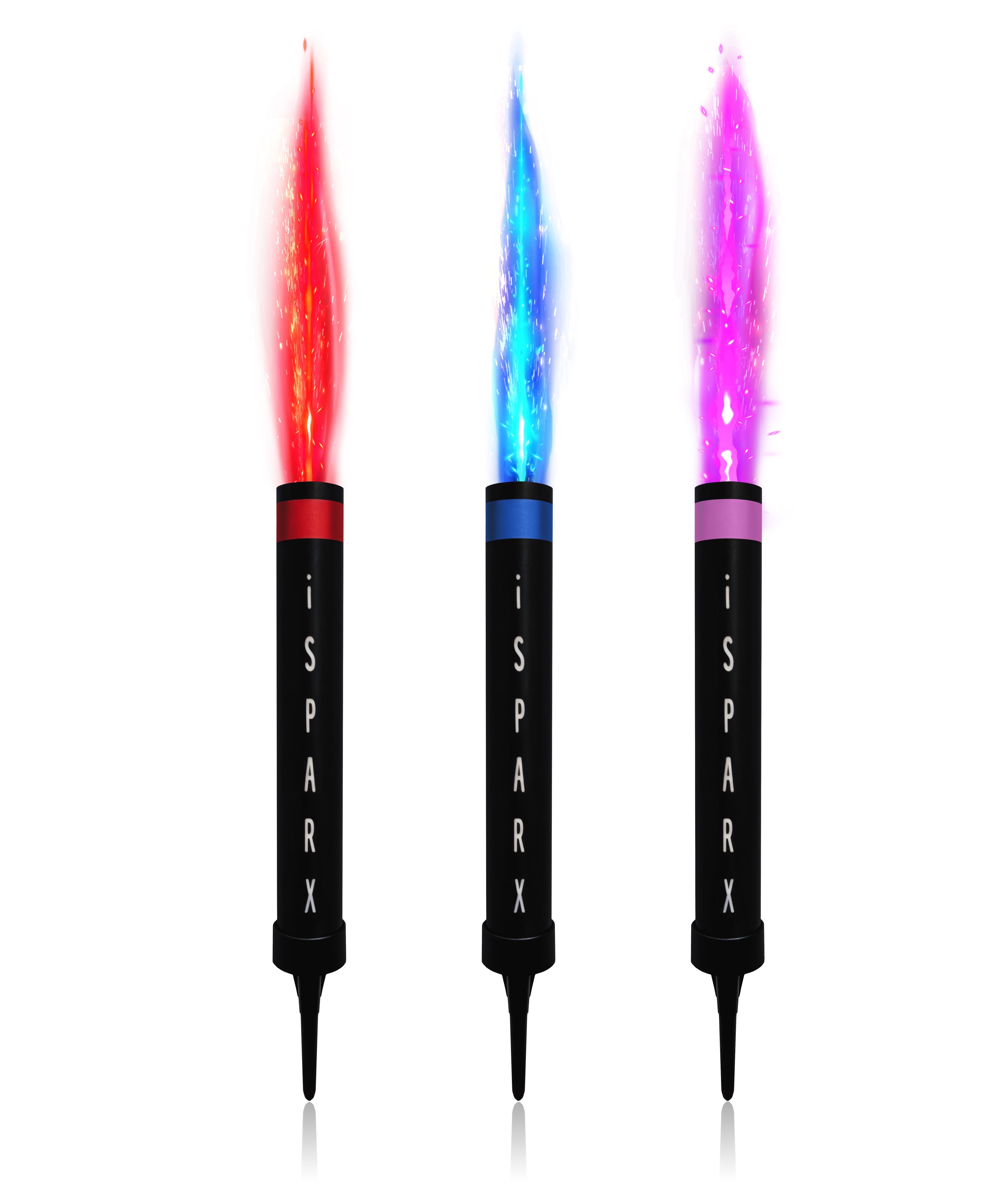 iSPARX Trio Color Flame Sparklers, 15 Count, Red, Blue, Pink, 45