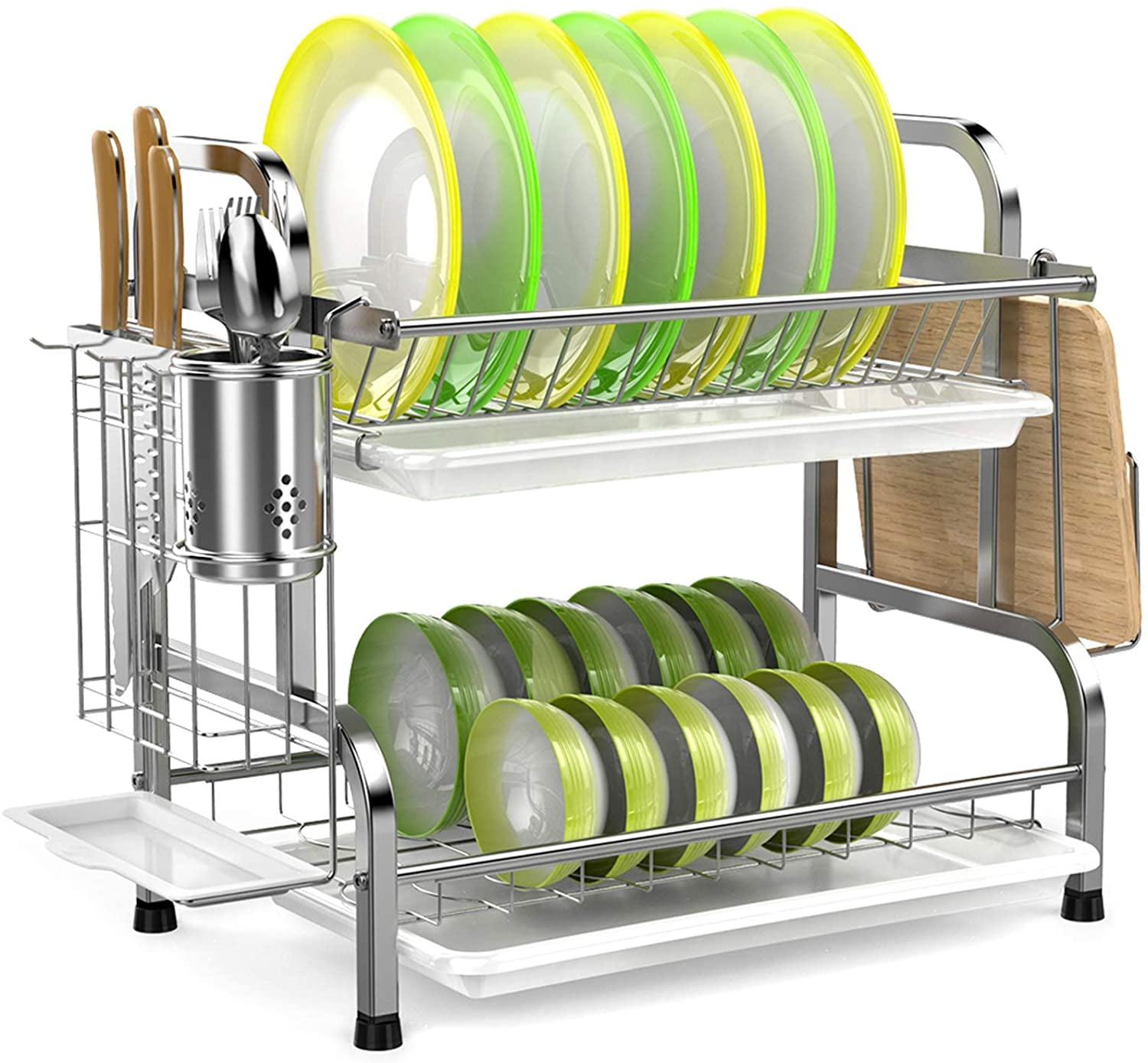  slhsy Dish Drying Rack,2 Tier Dish Racks for Kitchen