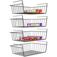thumbnail image 1 of iSPECLE 4 Pack Under Shelf Basket Storage Organizer Hanging Baskets, 16.75"x10.25"x3.5", Black, 1 of 7