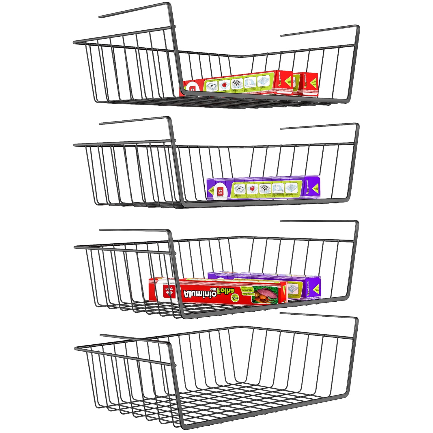 Hanging Under Shelf Storage Basket (6 Pack) - HR026 – iSPECLE