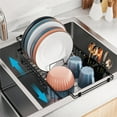 thumbnail image 1 of iSPECLE Sink Dish Drying Rack - Expandable Capacity (12.4''-17.1''L) Over Sink Dish Rack, in Sink Dish Drainer for Kitchen Counter with Utensil Holder, Black, 1 of 9
