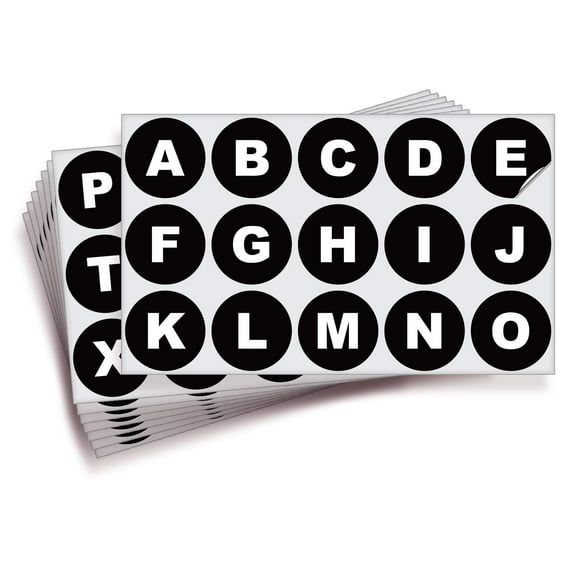 iSYFIX Black Vinyl Letters Stickers - 2 inch Self-Adhesive, A to Z, 4 of Each Letter -Decal for Indoor & Outdoor, For Inventory, Storage, Organizing, Alphabet for Boxes, Toolbox, Lockers & More