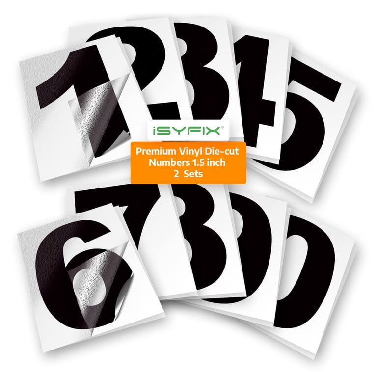 Yesallwas 5 Set 3 Inch Reflective Mailbox Number Stickers – Waterproof Vinyl 0-9 Numbers For Outdoor Signs, Doors, Cars (White)