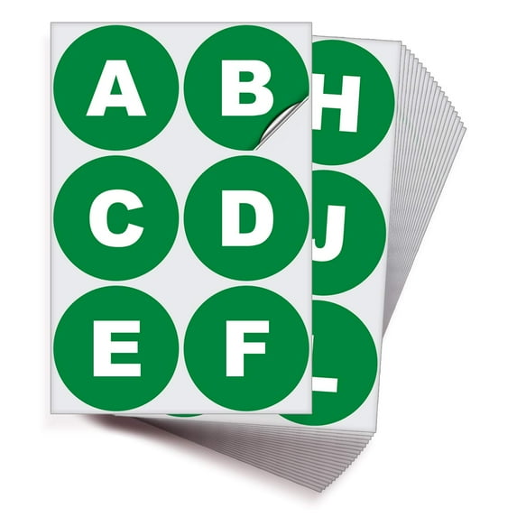 iSYFIX Green Vinyl Letters Stickers - 4 inch Self-Adhesive, A to Z, 4 of Each Letter - Premium Decal for Indoor & Outdoor, For Inventory, Storage, Organizing, Alphabet for Boxes, Toolbox, Lockers