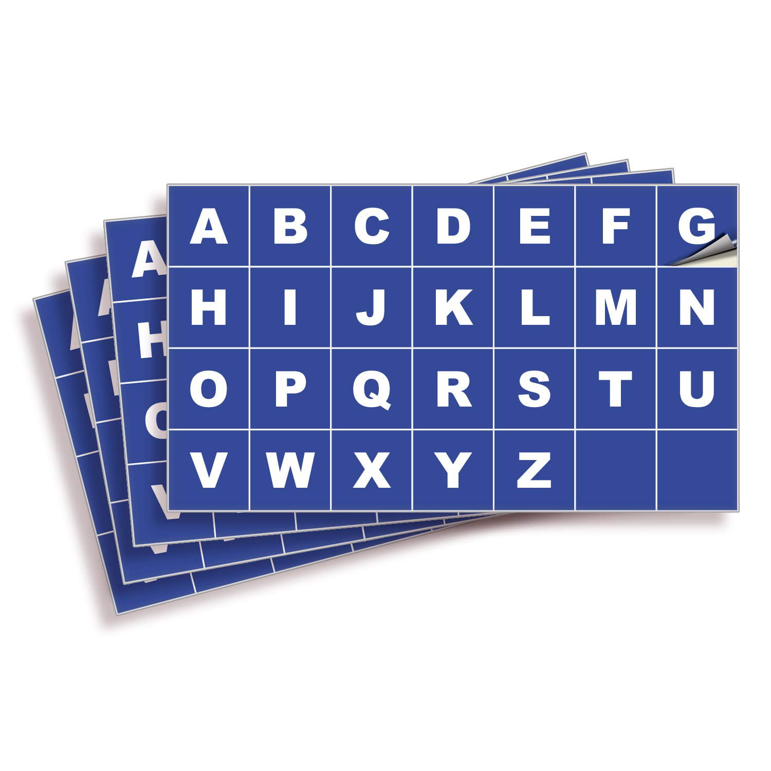 iSYFIX Blue Vinyl Letters Stickers - 2 inch Self-Adhesive, A to Z, 4 of  Each Letter - Premium Decal for Indoor & Outdoor, for Inventory, Storage