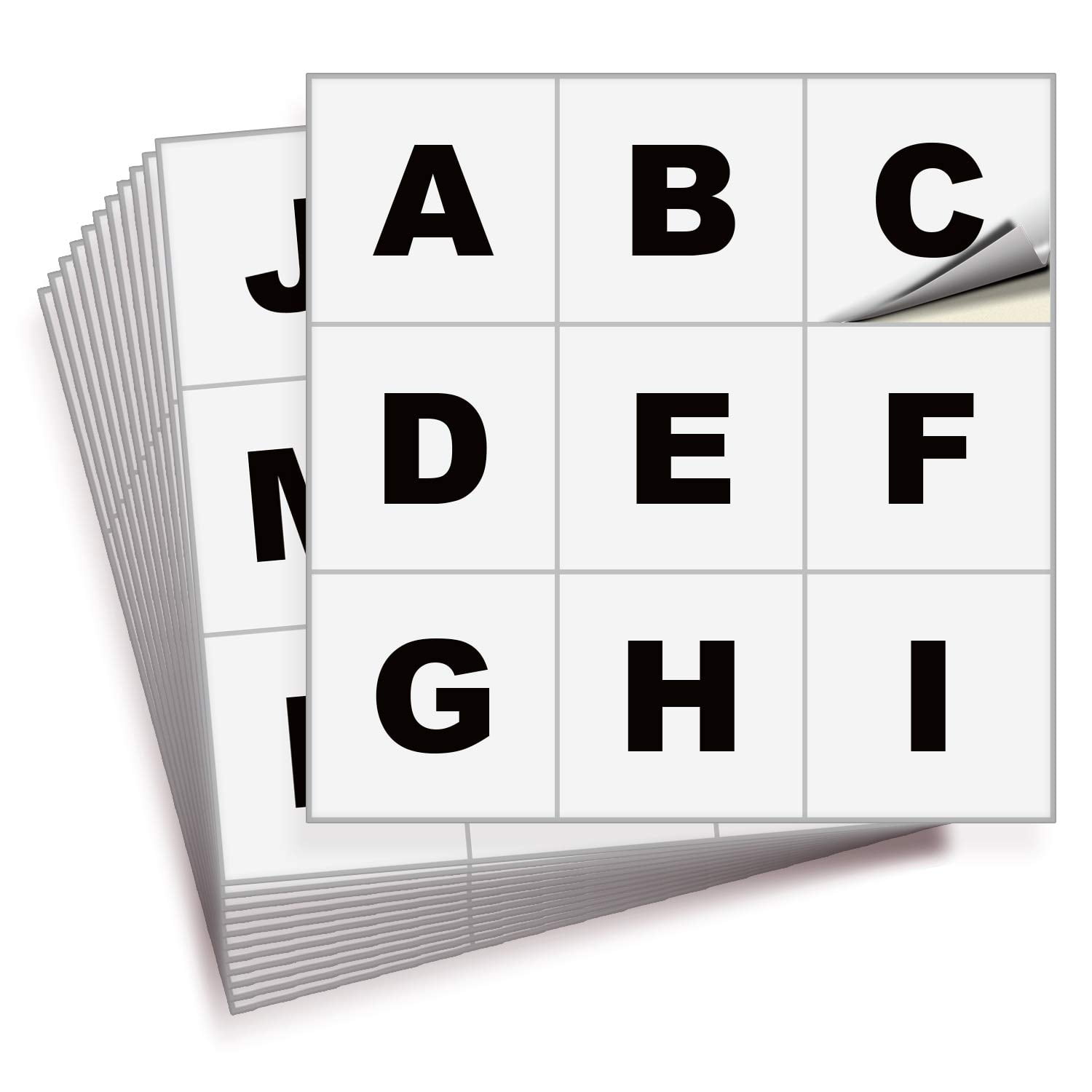 iSYFIX Letters Vinyl Stickers - A to Z, 3-inch, 4 Sets - White Premium ...
