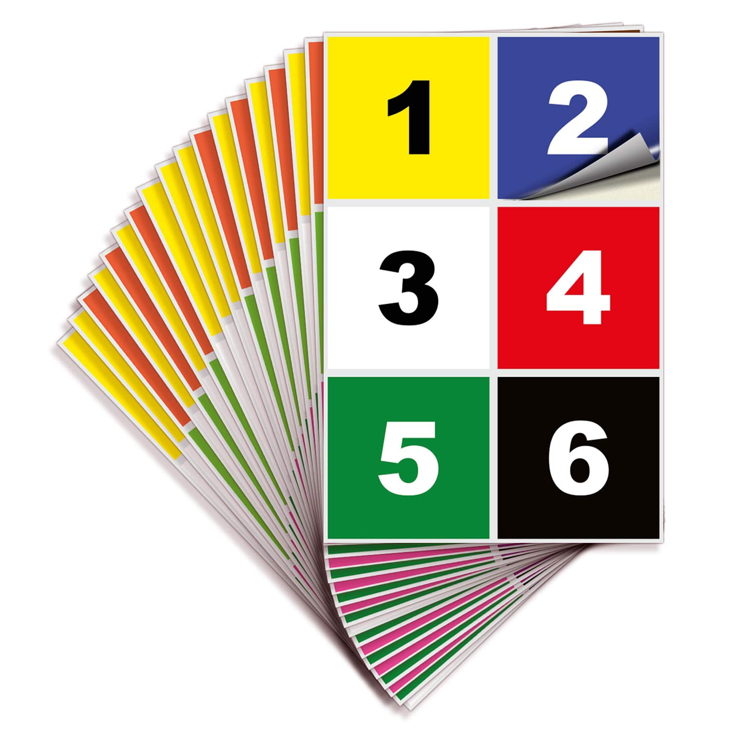 iSYFIX Multicolor Consecutive Number Stickers – 1 to 100, 4-inch, 1 set ...