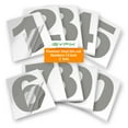 iSYFIX Silver Vinyl Numbers Stickers – 1.5 Inch Self Adhesive (2 Sets ...
