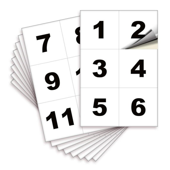iSYFIX White Consecutive Number Stickers – 1 to 50, 3-inch, 1 set – Vinyl Self Adhesive Premium Decal, Ideal for Inventory, Storage, Organizing, Boxes, Bins, Toolbox, Lockers & More