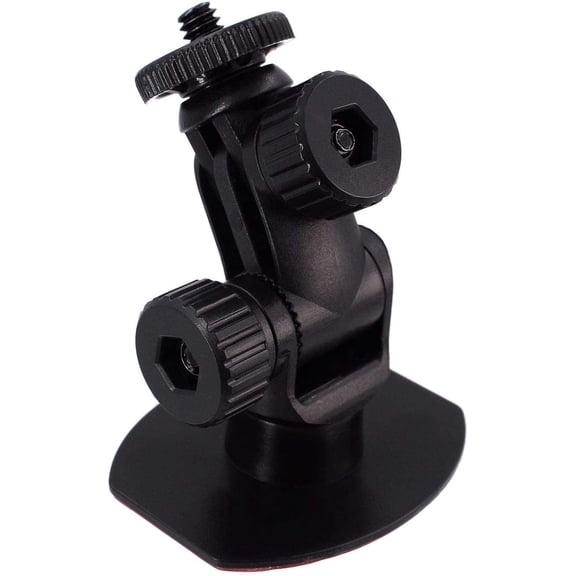 iSaddle CH114 1/4"-20 Thread Car Camera Mount Holder with 3M Double-Sided Adhesive Base - Universal Car Dash Cam Tripod Permanent Windshield/Dashboard Holder