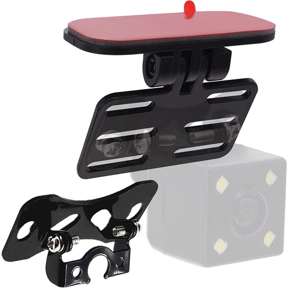 iSaddle Car Rear Camera Adhesive Mount Holder - Universal Adjustable Vehicle Backup Camera Rear Window Windshield Double-Sided Tape Bracket Kit For Dash Cam Reverse Rearview Camera