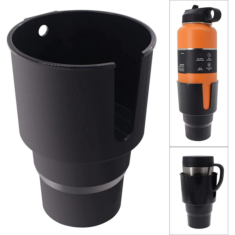 Isaddle Large Car Cup Holder Adapter Compatible with Hydro Flask 32oz 40oz 50/50 Flask, Yeti 24/30/36oz, Nalgene 32oz Coffee Mugs - Car Interior