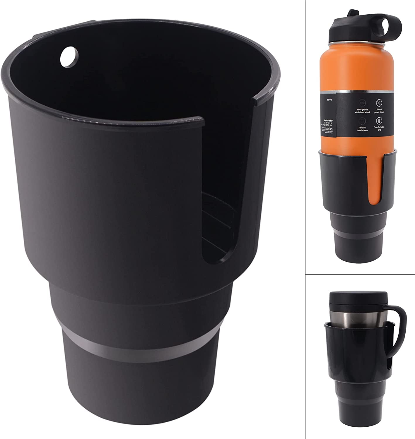 iSaddle Large Car Cup Holder Adapter Compatible with Hydro Flask 32oz