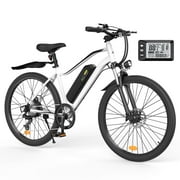 iScooter 500W Peak Electric Bicycles-Adult Electric Mountain Bike with 5-Speed,Max 55 Miles Range, 26" Ebike for Commute Beach Snow