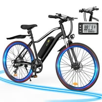 iScooter 750W Peak Electric Bicycles,26" Electric Bike for Adults with 10.8Ah Removable Battery,LCD,Suspension Fork,5 Riding Modes,35 Speed Mountain Ebike