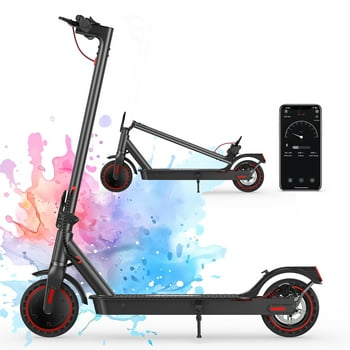 iScooter Electric Scooter,18-21 Miles Range, 19 MPH Top Speed, 350W Foldable Commuting Electric Scooter with Double Braking System and APP for Adults and Teens