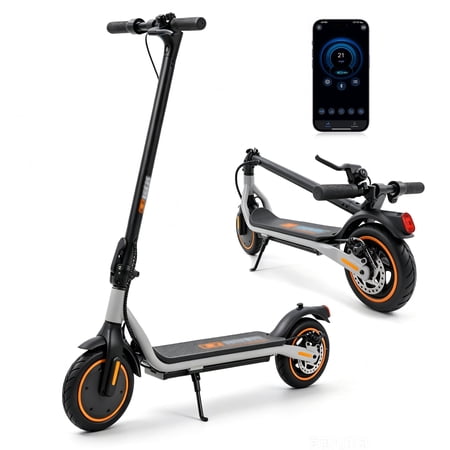 Electric Scooter for Adults, 19 Miles Long Range, 21 Mph Top Speed, Commuting Electric Scooter with Cruise Control, Dual Braking Systems 500W E-Scooter for Adults Teens