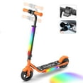 thumbnail image 1 of iScooter Electric Scooter Kids Teens 6-12, Up to 9KM Miles 10 MPH MAX, Kids Escooter with 3-Speed & 3-Modes of Lighting, Dual Breaking & Adjustable Height E-Scooter for Boys Girls Orange, 1 of 9