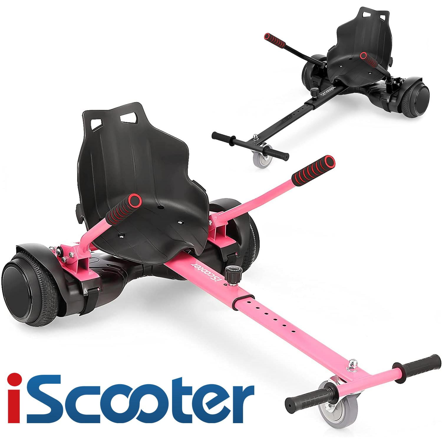 iScooter Go Kart Attachment For Hoverboard Adjustable Hover Cart For Kid Adult Pink