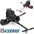 thumbnail image 1 of iScooter Go Kart Attachment For Hoverboard,Hoverboard For Kids Cart Clearance,Adjustable Hover Cart For Adult-Black, 1 of 9