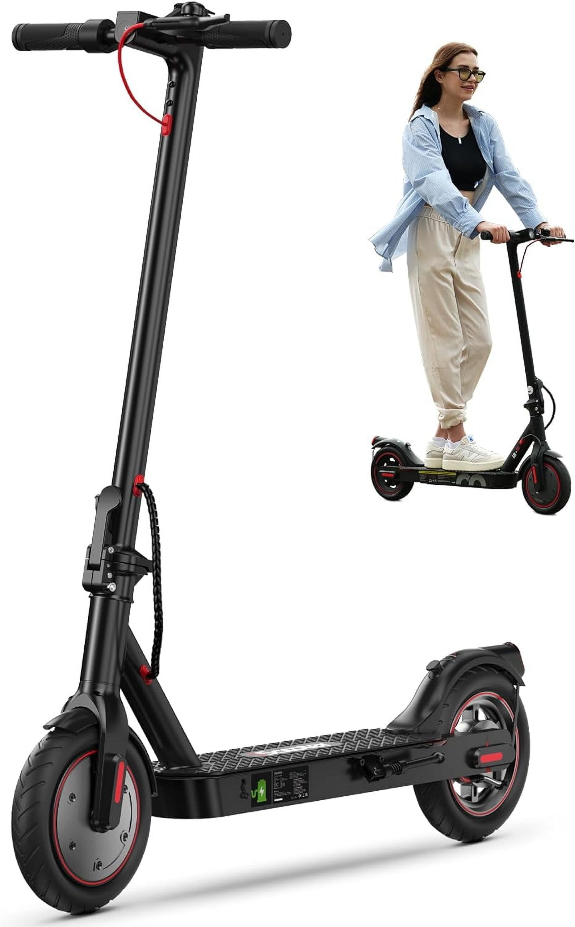 iScooter i8 Electric Scooter, 20 KM Long Range & 25 KM/H, 8.5" Pneumatic Tires, Lightweight Commuting E-Scooter with 350W Powerful Motor, Drum & Disc Brake, Folding Electric Scooter for Adults & Teens