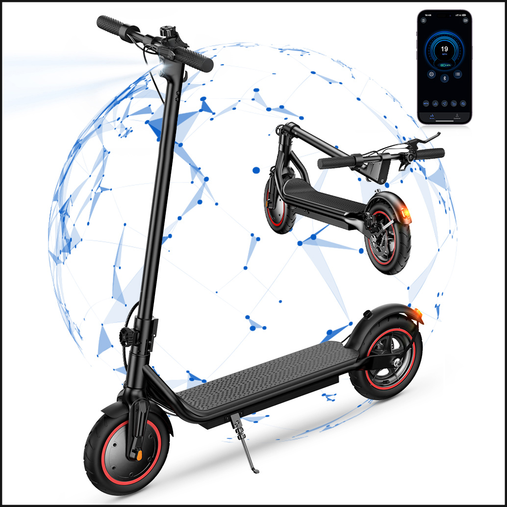 IScooter F2 Folding Electric Scooter For Adults - 500W Motor, 19MPH, 18.6 Mile Range, Seat & Basket
