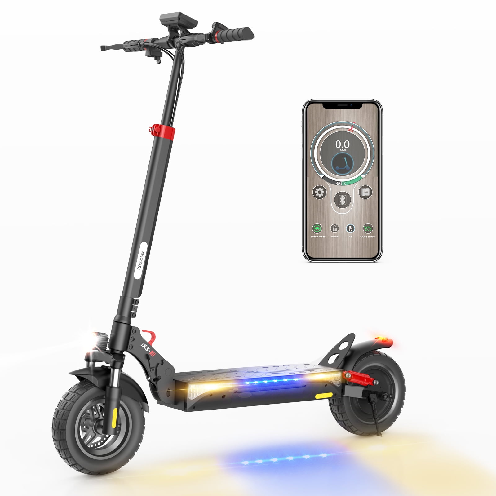iScooter iX3 800W Electric Scooter, Up to 25 MPH,25Miles Range, Dual Brake, Folding Scooter for Adults, Off Road Electric Scooter Sansujyuku sansujyuku.com