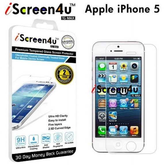 iScreen4u IS4U-APP-IP5-TG1P Tempered Glass Screen Protector for iPhone 5