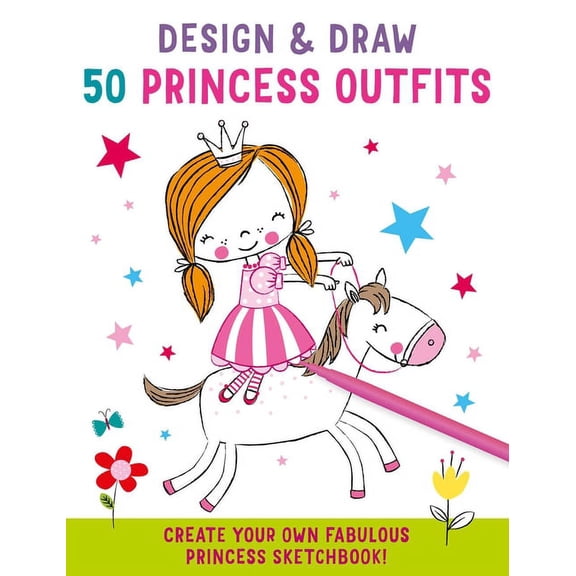 Iseek Design and Draw 50 Princess Outfits, (Paperback)