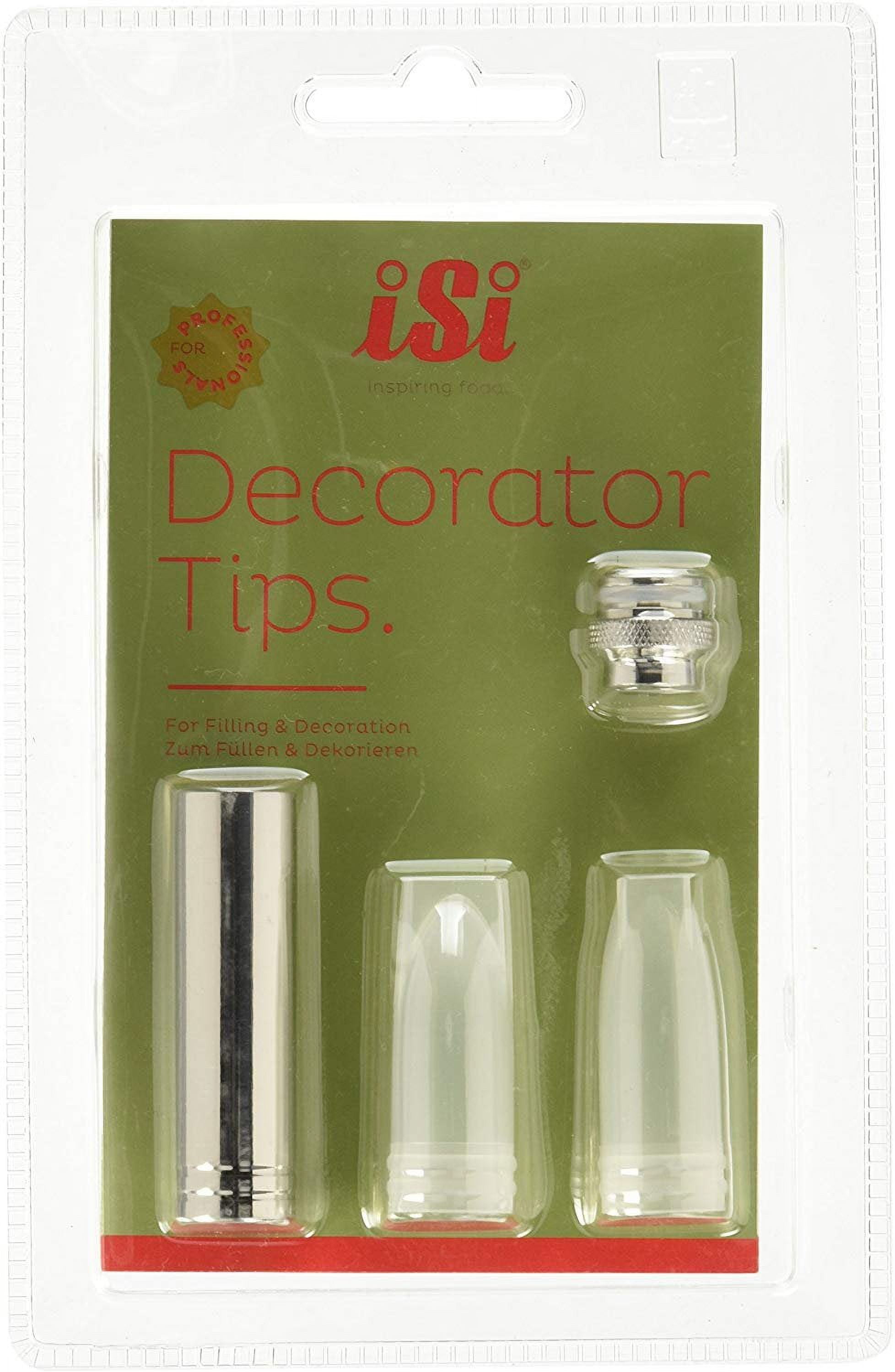 iSi North America 2715 Decorator Tips with Adaptor for Gourmet Whips, Set of 3