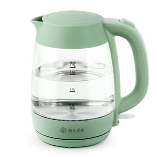 BUYDEEM Health Pot K2763 Lite Glass Electric Kettle for Tea & Coffee, Green  1.5L