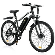 iSinwheel 500W Electric Bike Adult,26" Mountain Bicycle Professional ,Front Dual Shock Absorption Ebike,Up 20MPH,55 Miles,35 Speed, UL-Certified,42V 10.4AH Removable Battery, Black