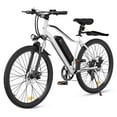 thumbnail image 1 of iSinwheel 500W Electric Bike Adult,26" Mountain Bicycle Professional ,Front Dual Shock Absorption Ebike,Up 20MPH,55 Miles,35-Speed, UL-Certified,42V 10.8AH Removable Battery,White, 1 of 10