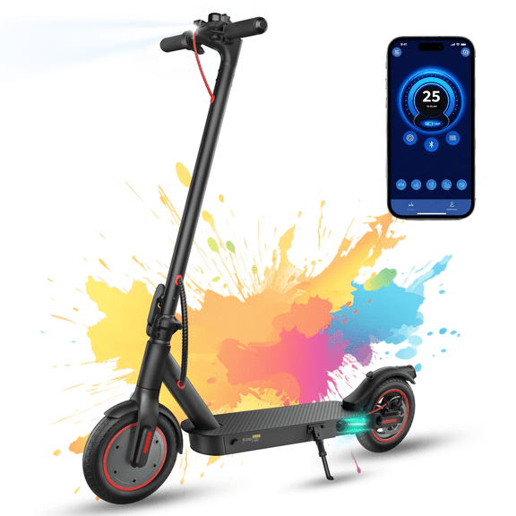 Electric Scooter for Adults, 1000W Peak Motor 10" Tire, Top 25 Mph Speed 28 Miles Range Escooter with App Control