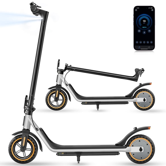 iScooter 500W Electric Scooters for Adults, Up To 19 Mph 19 Miles Range Portable Escooter, 8.5'' Solid Tires Folding Commuting E Scooter for Teens