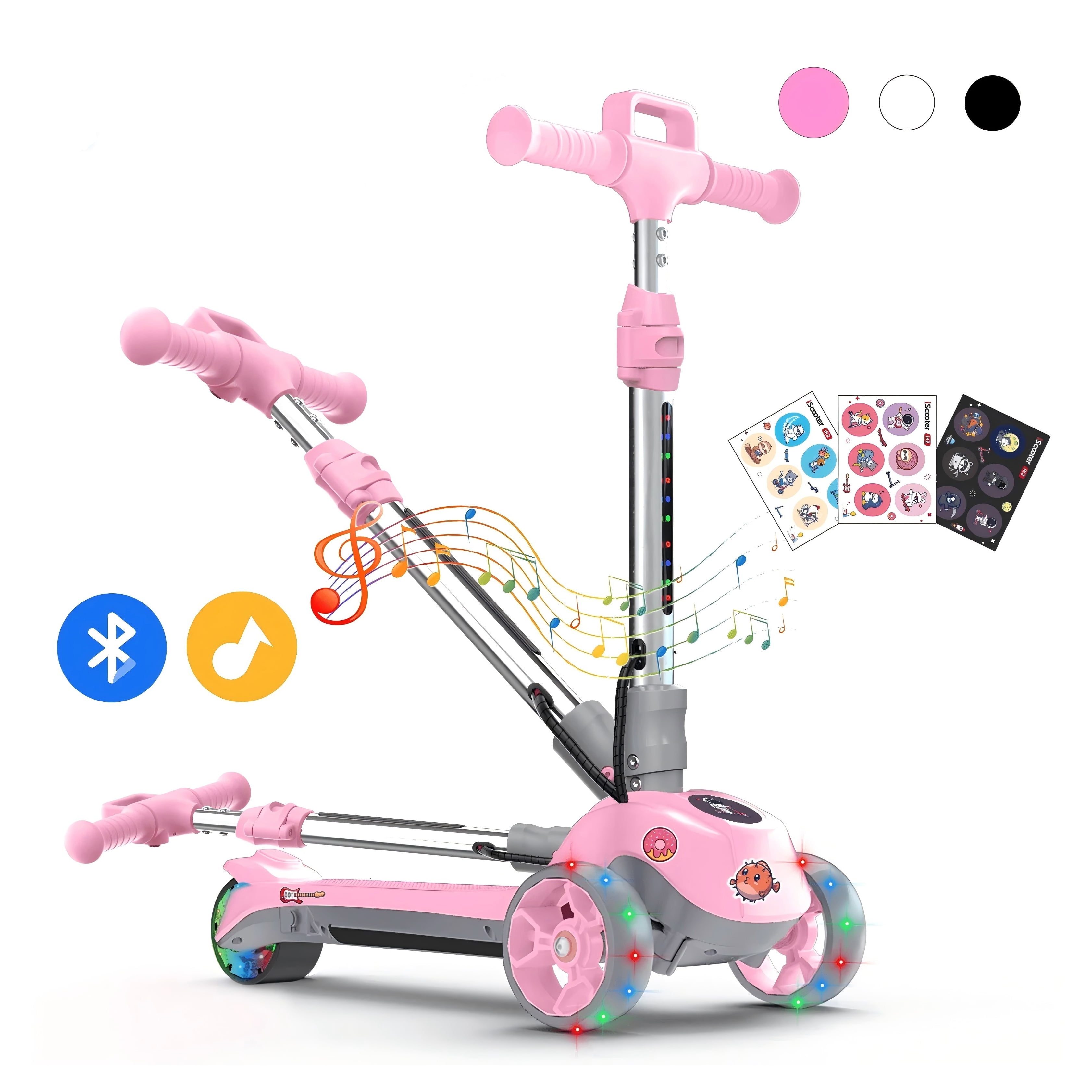 iScooter Electric Scooter for Kids Ages 3-6, Bluetooth Music