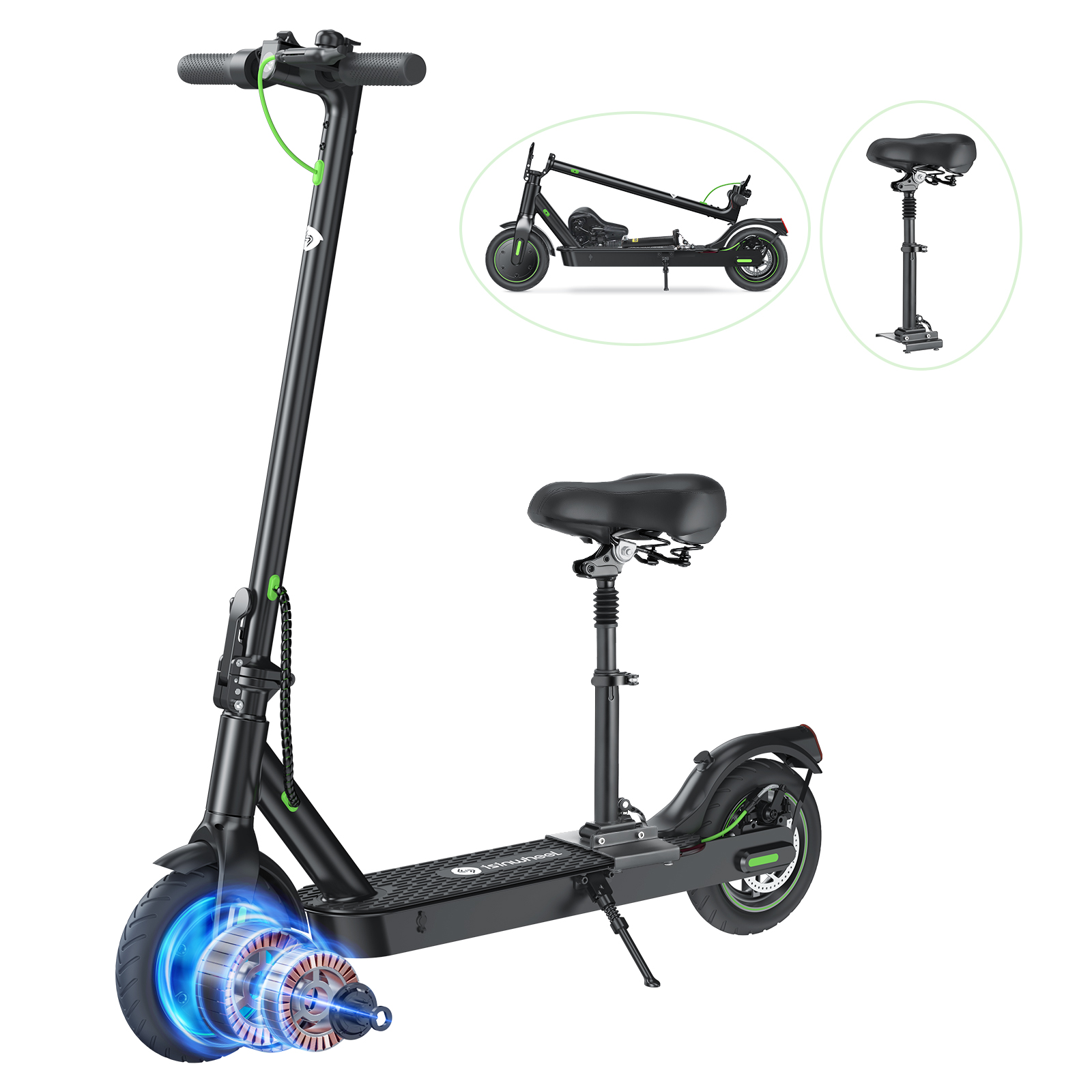 iSinwheel S9Pro Electric Scooter With Seat, 18.6 MPH, Up To 21 Miles